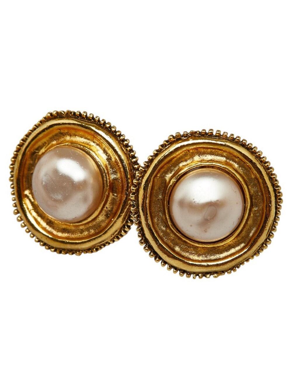 Chanel Clip-On Earrings Pearl #208541C49B